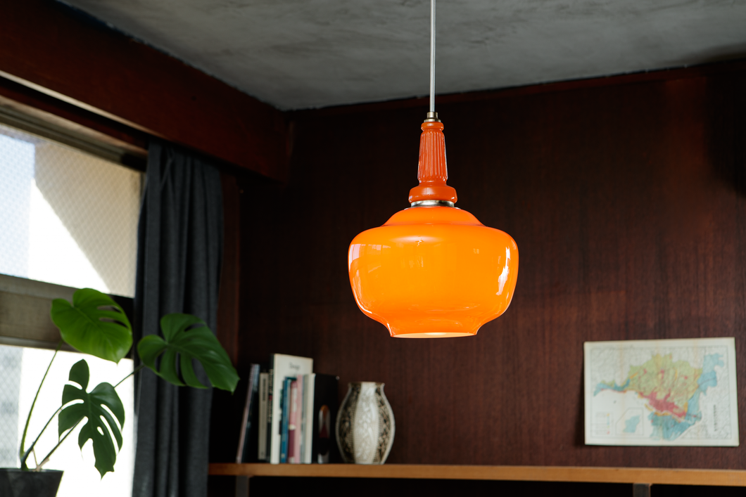 ナショナル ガラス製 レトロペンダントライト オレンジ – store by roovice ナショナル ガラス製 レトロペンダントライト オレンジ – store by roovice